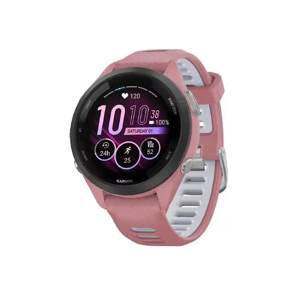 Смарт-часы GARMIN 265S, 1.1 ", AMOLED, черный/розовый [010-02810-15]